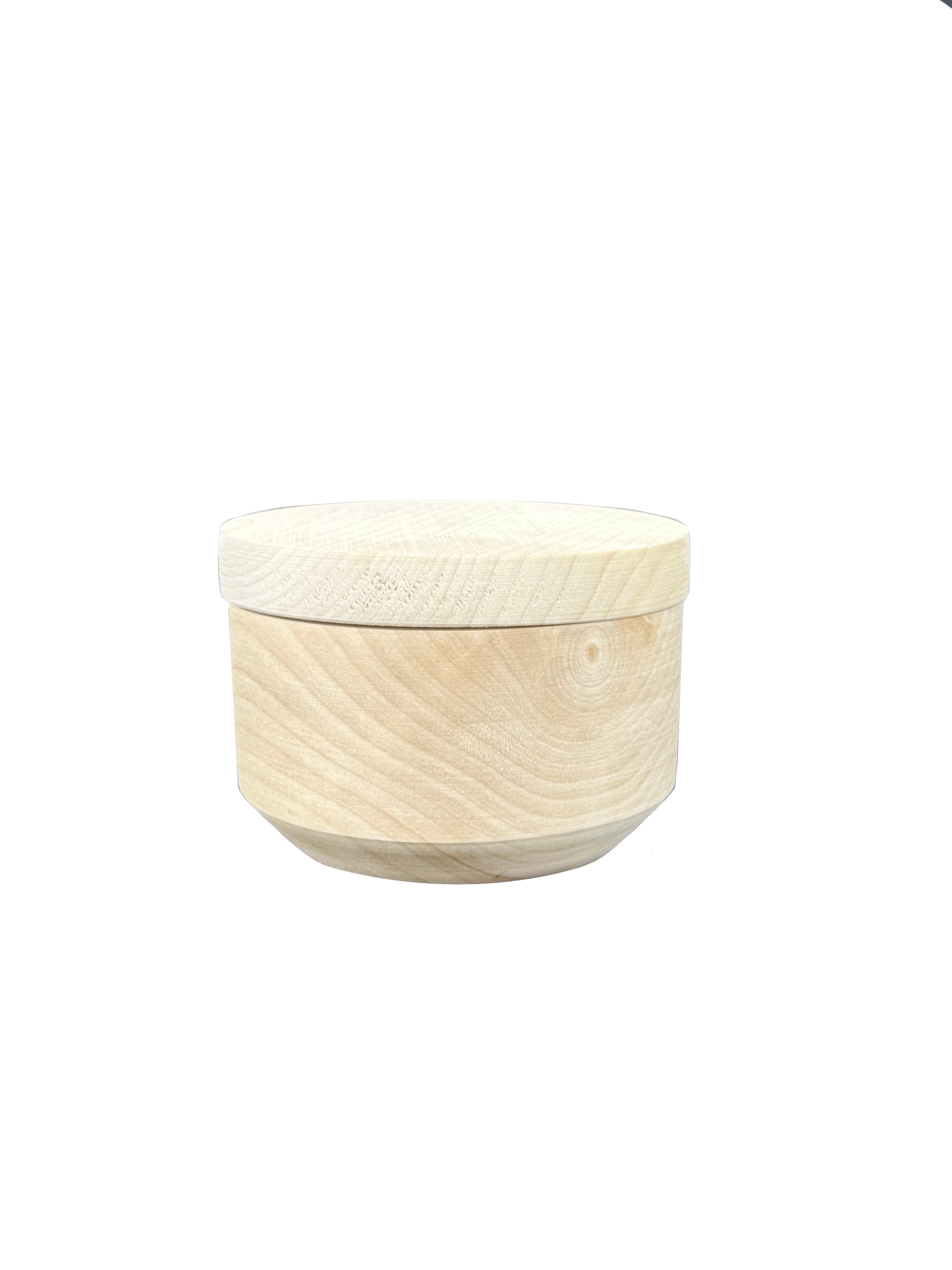 Holzbox rund, 10,5 cm natur