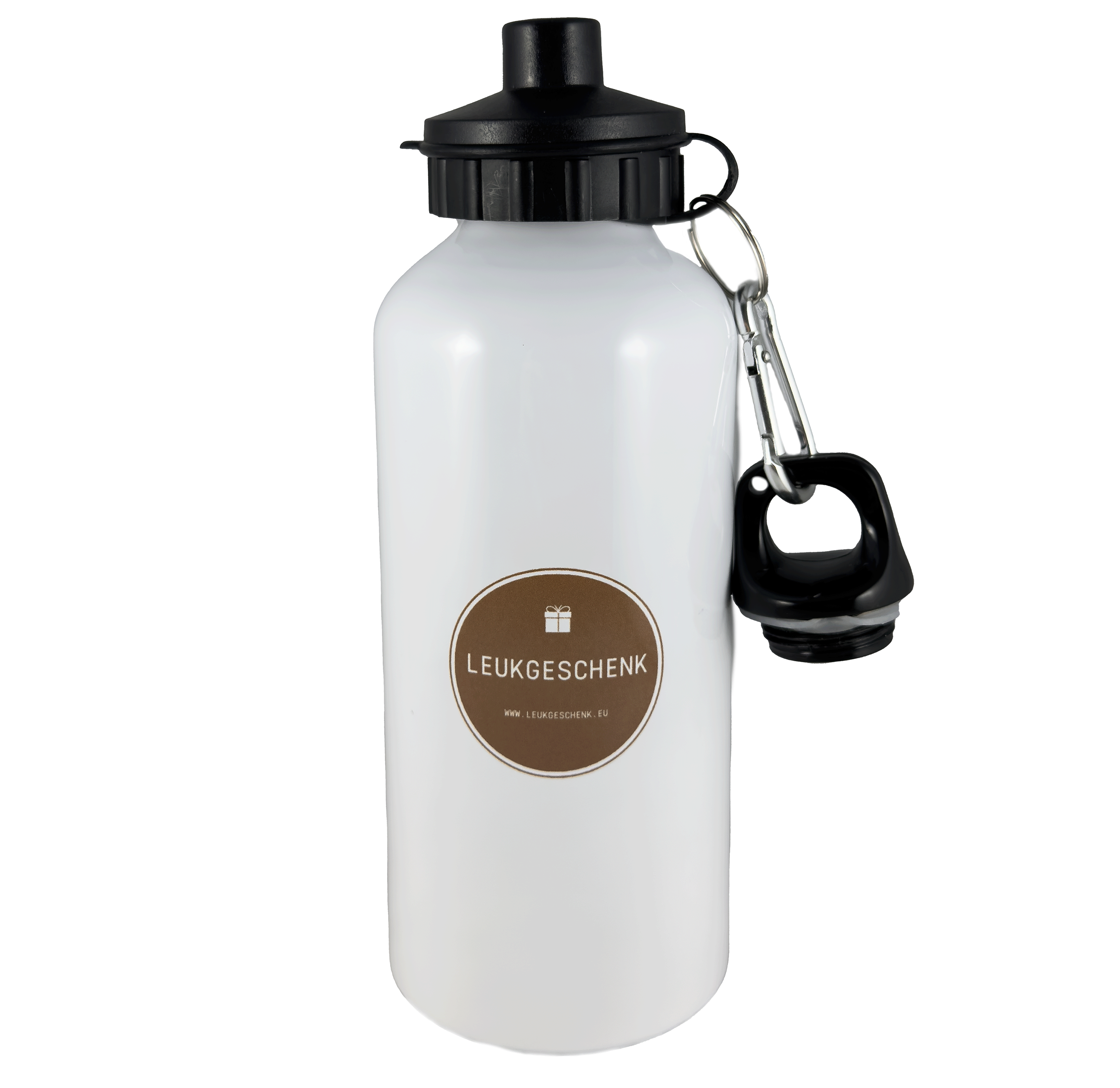 Gepersonaliseerde drinkfles wit 600 ml – Aluminium