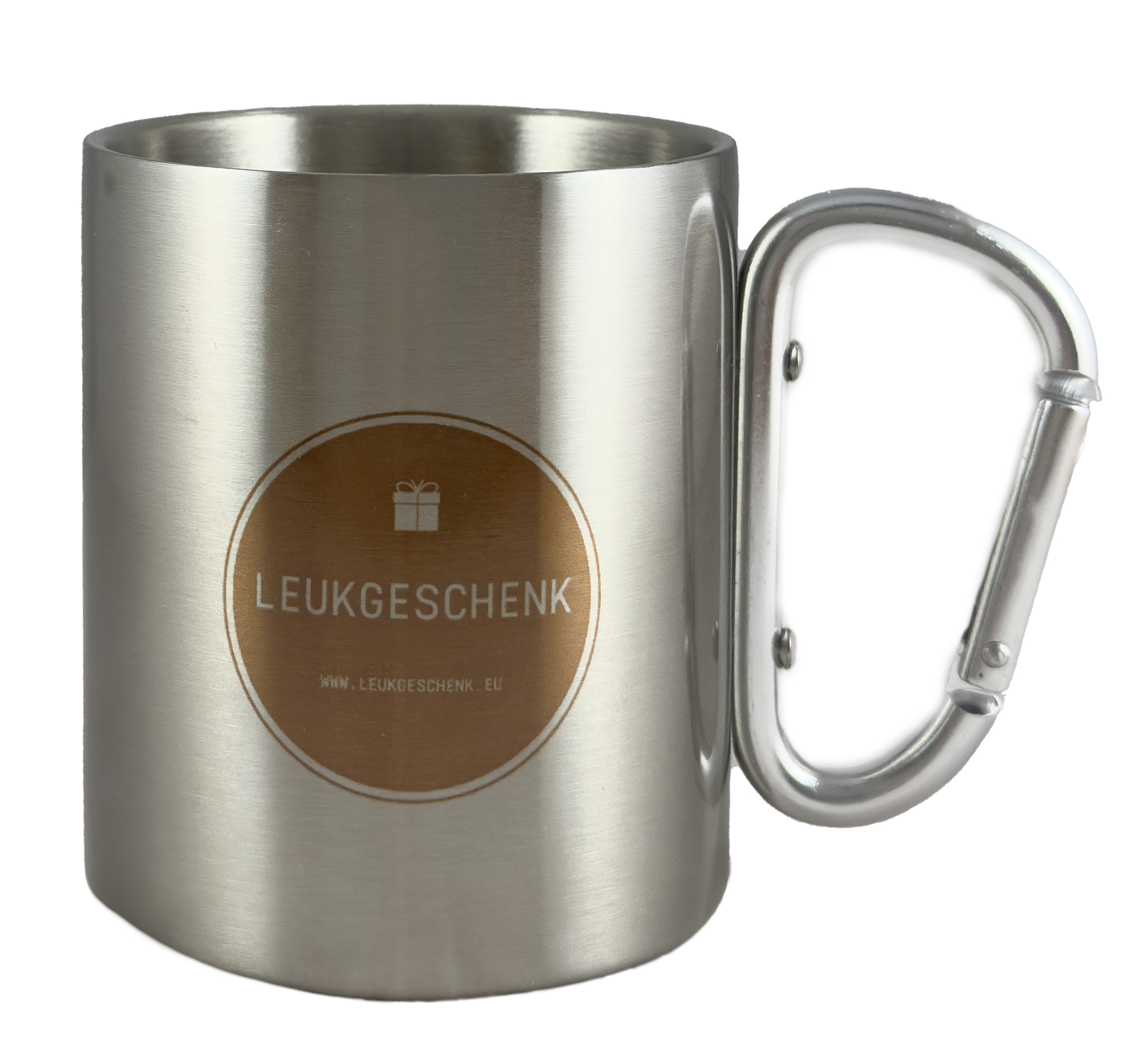 Thermos mok met karabijnhaak 10 oz | RVS & personaliseerbaar